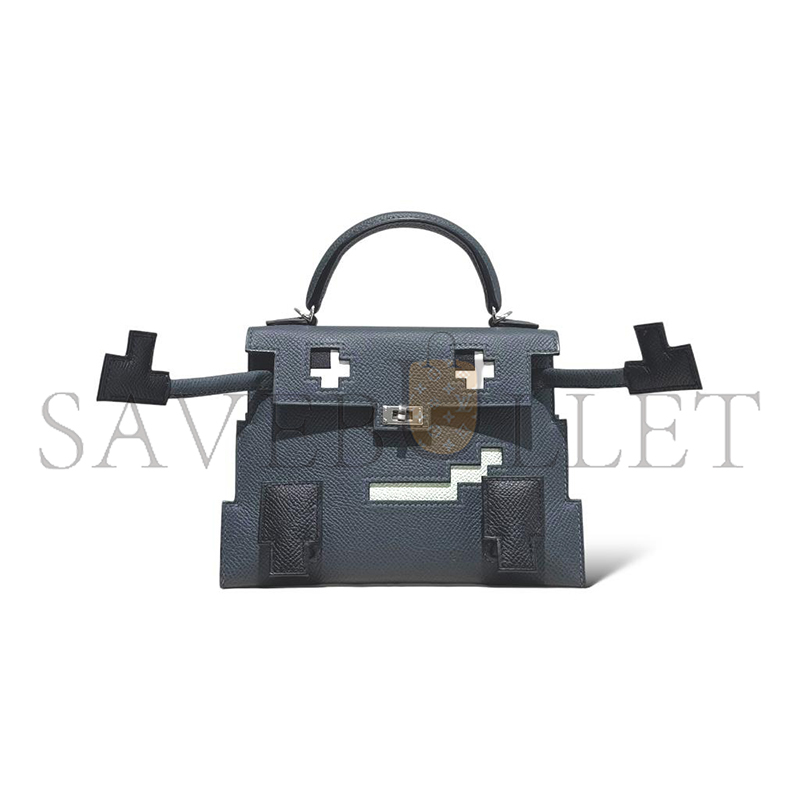 H**mes MASTER KELLY DOLE PICTO GRIS MISTY EPSOM620584 (18*15*6cm)